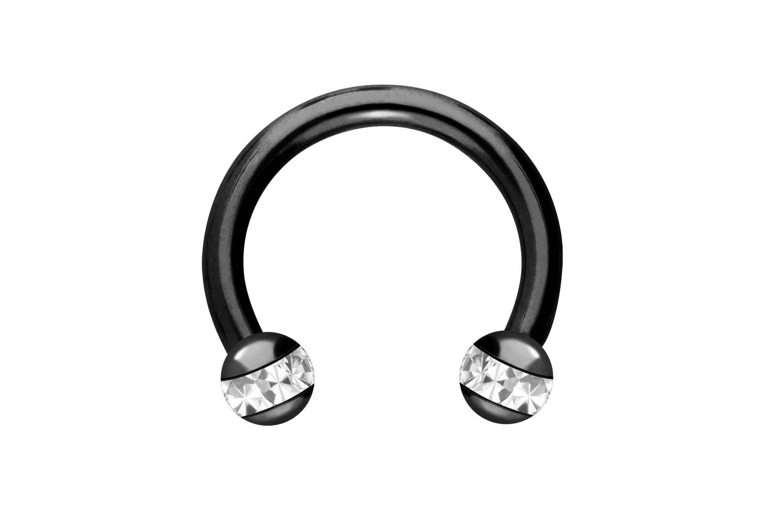 Chirurgenstahl Hufeisenring Piercing EPOXY-RING-KUGELN